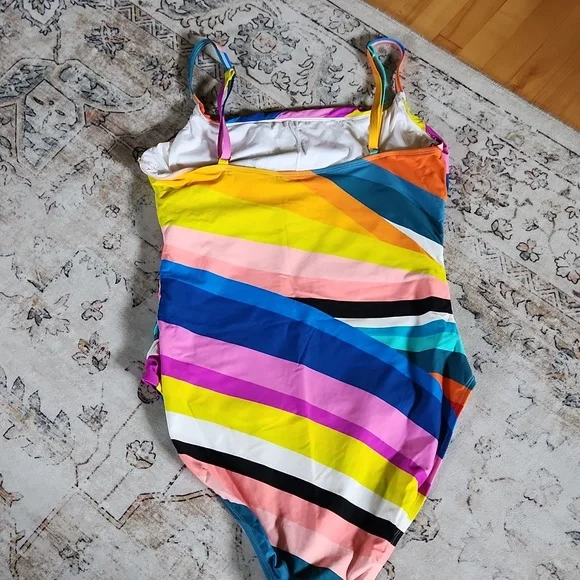 La Blanca Multicolor One Piece Swimsuit Size 14 - Picture 4 of 5